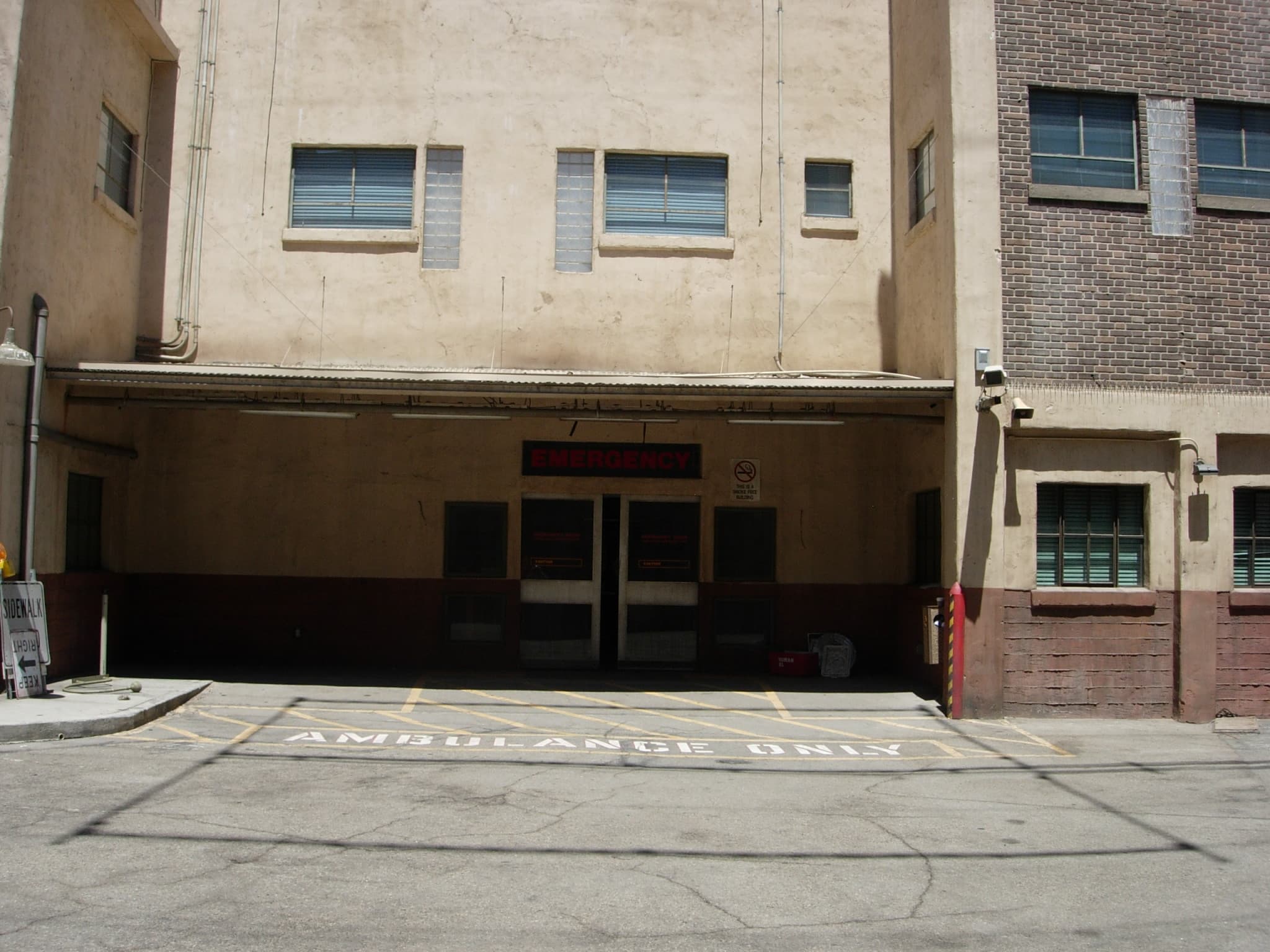 Emergency room entrance for E.R. set at Warner Brothers studio, Burbank.