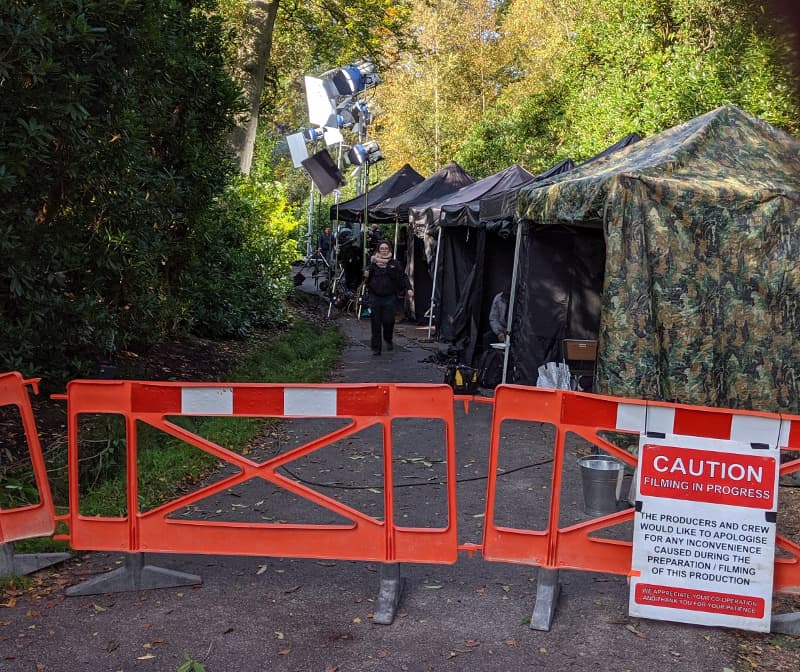 Filming of "Cursed", 2020 TV series
