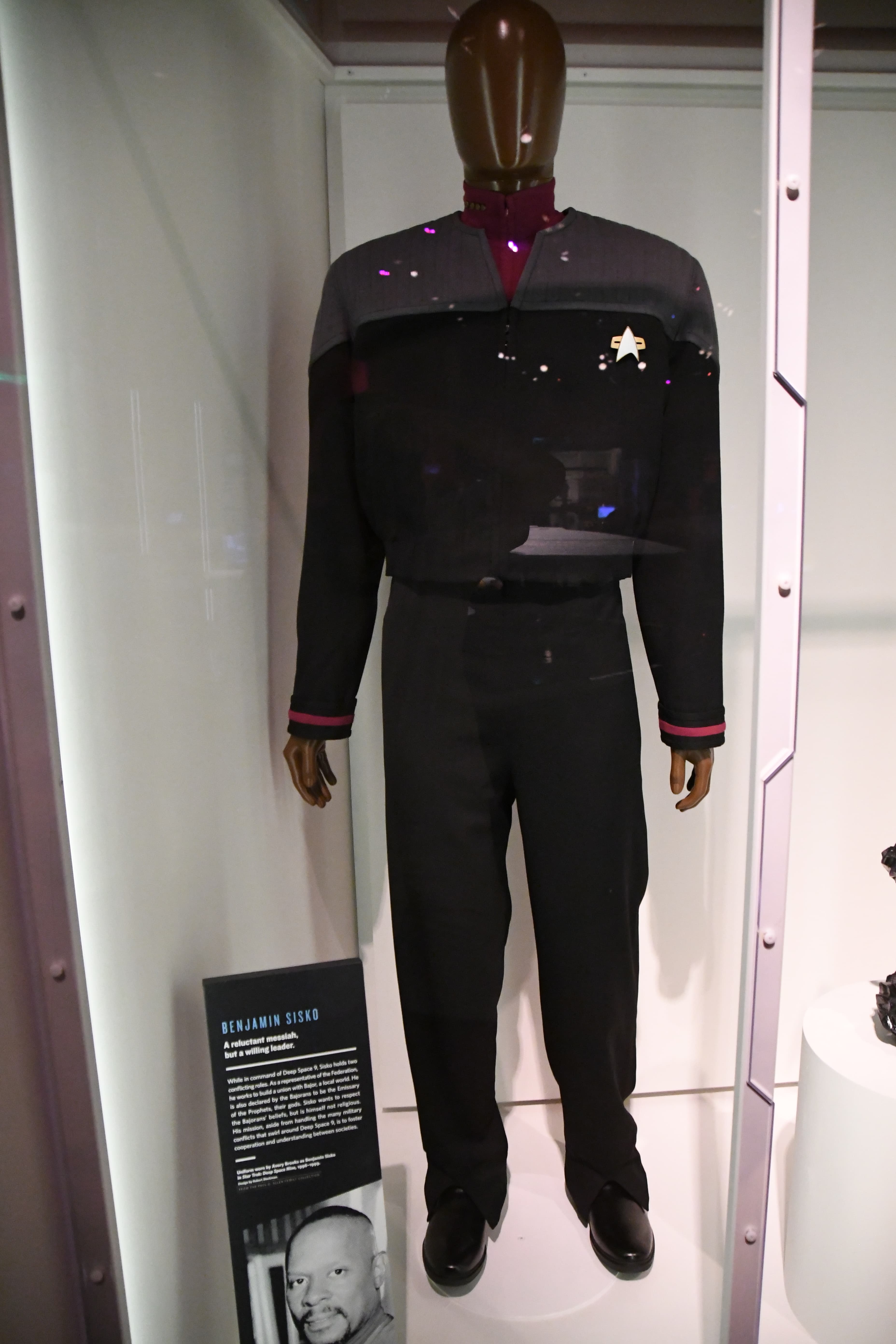 During the summer of 2019, the traveling exhibit "Star Trek: Exploring New Worlds" exhibit was featured at the Henry Ford Museum in Dearborn, Michigan. This is a photo of one of the displays, taken in August, 2019, near the end of the display's run.